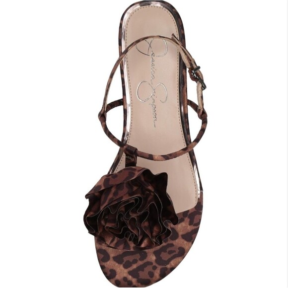 Jessica Simpson size 8 Kirah leopard print thong slingback Sandal NWOT - Picture 1 of 7